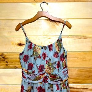 Anthropology chiffon dress, zipper back, size 10